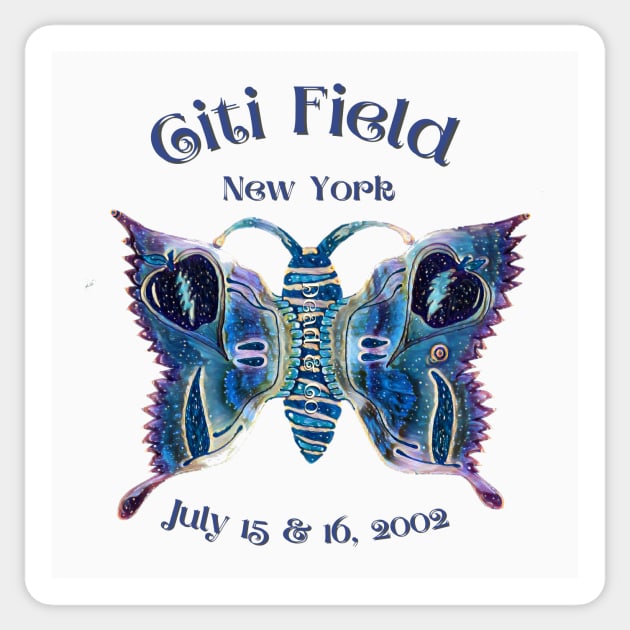 Dead and Company Citi Field New York Big Apple Butterfly Stealie Sticker by Artful Dead